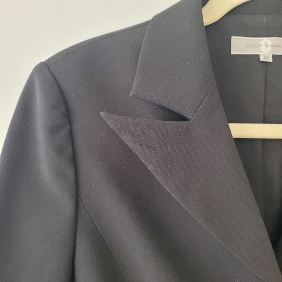 COUR CARRE Black Peak Collar Blazer Jacket - Picture 4 of 8